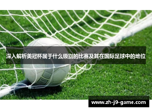 深入解析美冠杯属于什么级别的比赛及其在国际足球中的地位